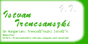 istvan trencsanszki business card